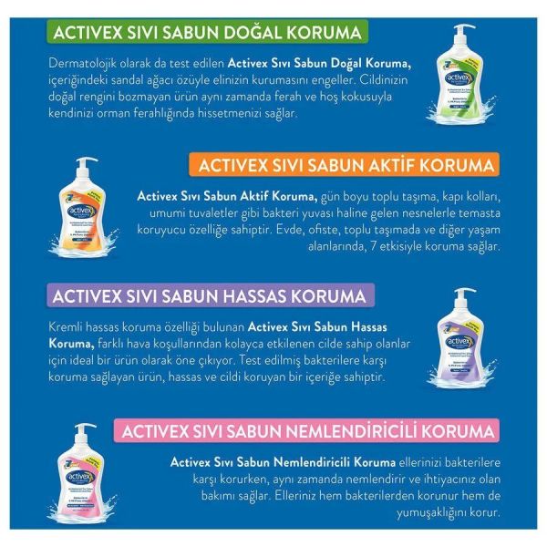 Activex Antibakteriyel Hassas 2x1 lt Sıvı Sabun