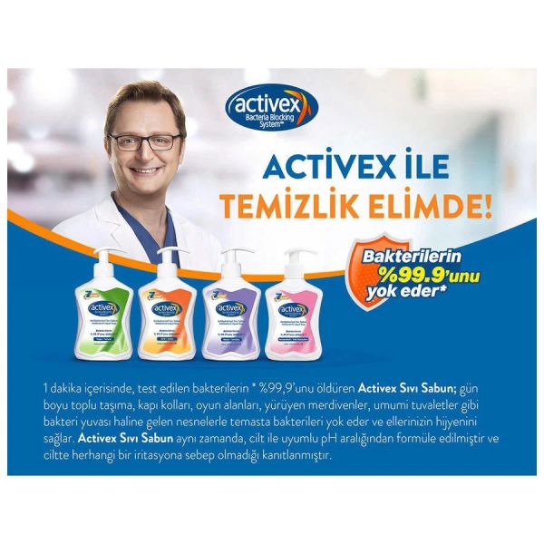 Activex Antibakteriyel Aktif Koruma Sıvı Sabun 2x1 lt