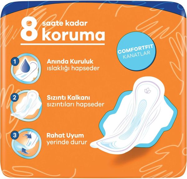 Orkid Ultra Extra 1 Numara Normal 8li Hijyenik Ped