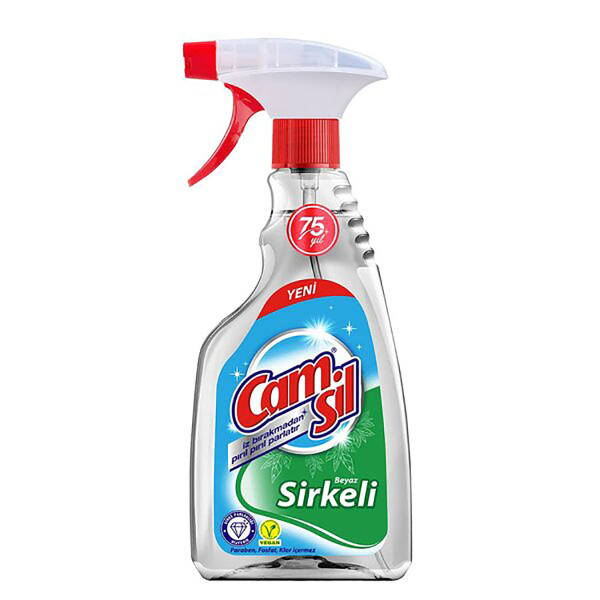 Camsil 500 ml Sirkeli Parlat Cam Temizleyici