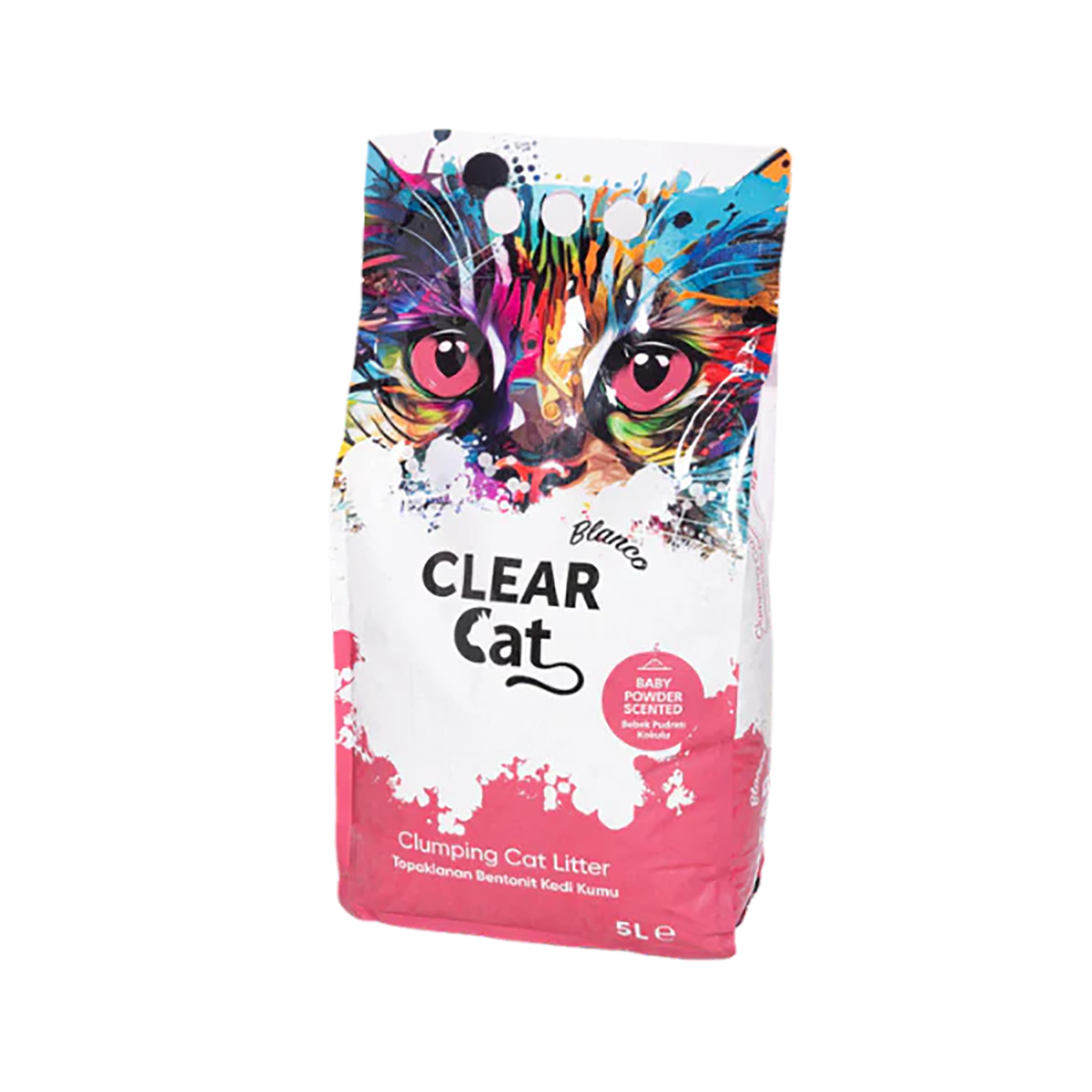 Clear Cat 10 lt Bebek Pudrası Kokulu Kedi Kumu