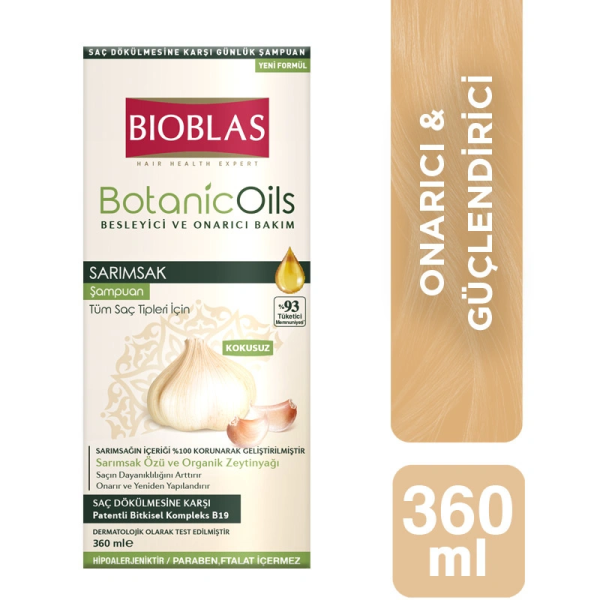Bioblas Botanic Oils 360 ml Besleyici ve Onarıcı Sarımsak Şampuanı