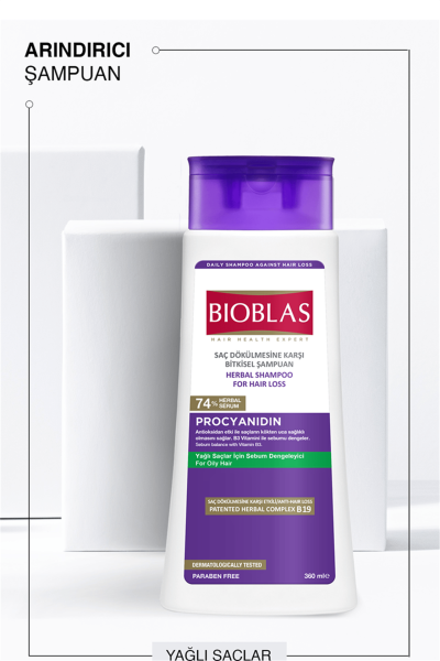 Bioblas Saç Dökülmesi ve Yağlanmaya Karşı Procyanidin Anti Stres 360 ml Şampuan