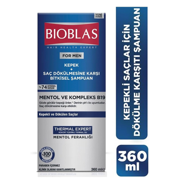 Bioblas Mentol ve B19 Kompleks 360 ml Şampuan