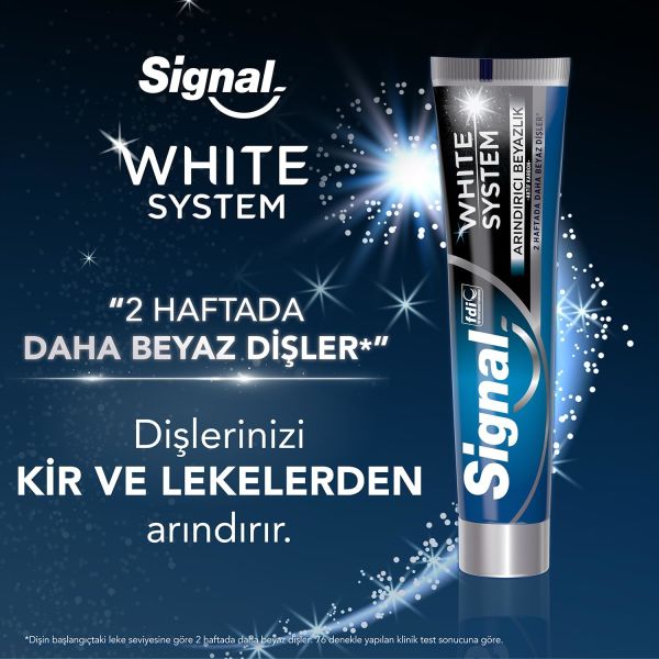 Signal Whıte System Arındırıcı Beyazlık Aktif Karbon 75 ml Diş Macunu