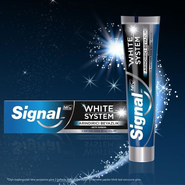 Signal Whıte System Arındırıcı Beyazlık Aktif Karbon 75 ml Diş Macunu