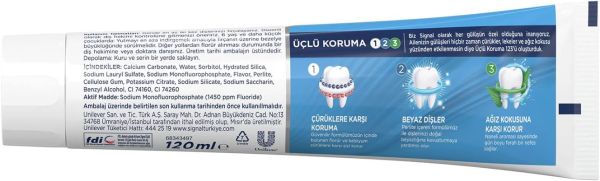 Signal Diş Macunu Üçlü Koruma 120 ml