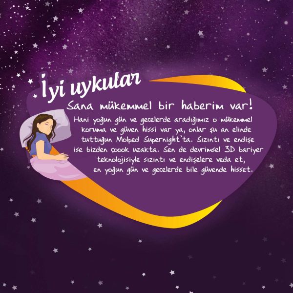 Molped Supernight Gece 5'li Hijyenik Ped
