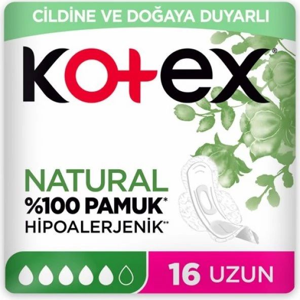 Kotex Natural Ultra Süper Ekonomik Paket Uzun 16 lı