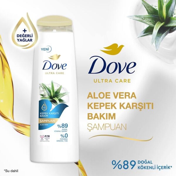 Dove Ultra Care Kepek Karşıtı Bakım Aloe Vera 400 ml Saç Bakım Şampuanı