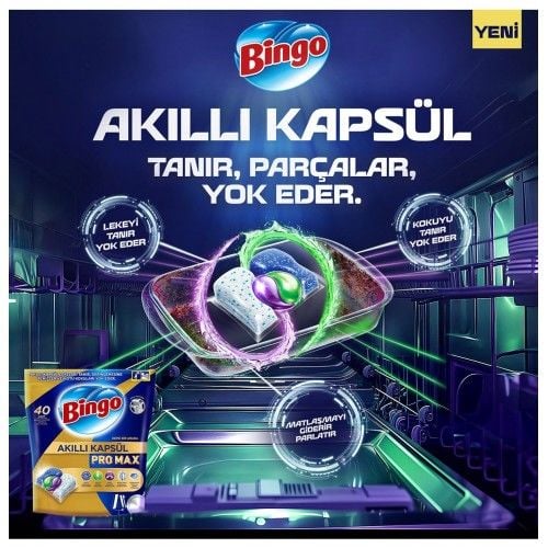 Bingo Pro Max Bulaşık Makinesi Kapsülü 40'lı