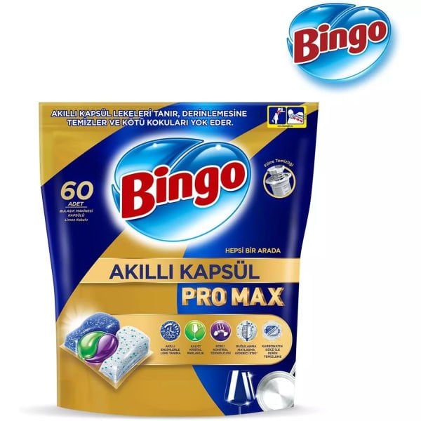 Bingo Akıllı Kapsül Pro Max Bulaşık Makinesi Tableti 60 Adet