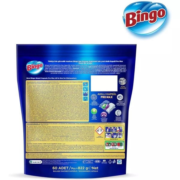 Bingo Akıllı Kapsül Pro Max Bulaşık Makinesi Tableti 60 Adet