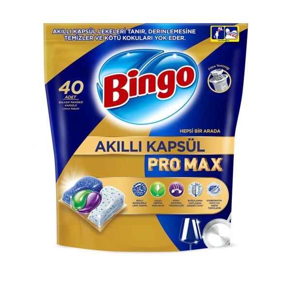 Bingo Akıllı Kapsül Pro Max Bulaşık Makinesi Tableti 60 Adet