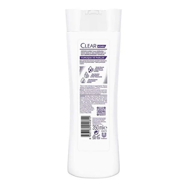 Clear Women 350 ml Yumuşak Parlak Kiraz Çiçeği Esansı&Keratin Kepeğe Karşı Etkili Şampuan