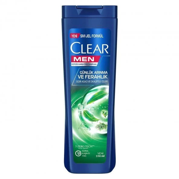 Clear Men Şampuan 350 ml Günlük Arınma