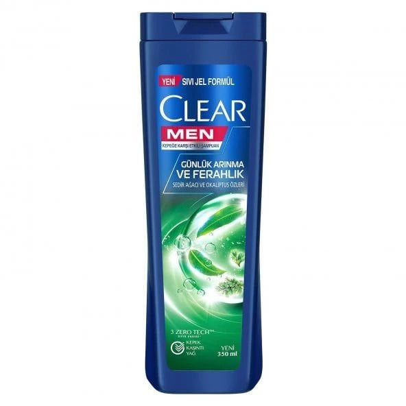 Clear Men Şampuan 350 ml Günlük Arınma