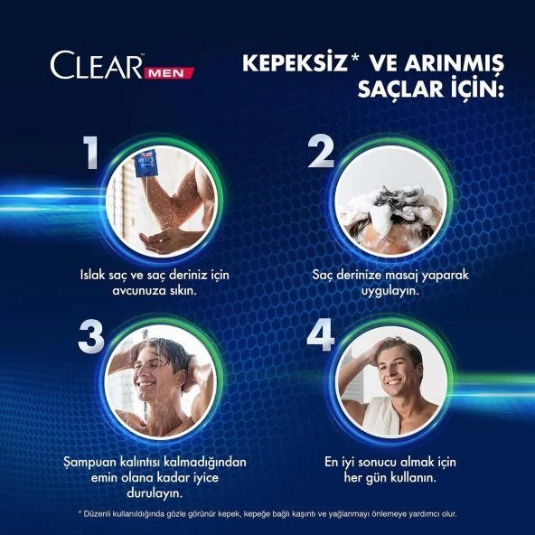 Clear Men Şampuan 350 ml Günlük Arınma
