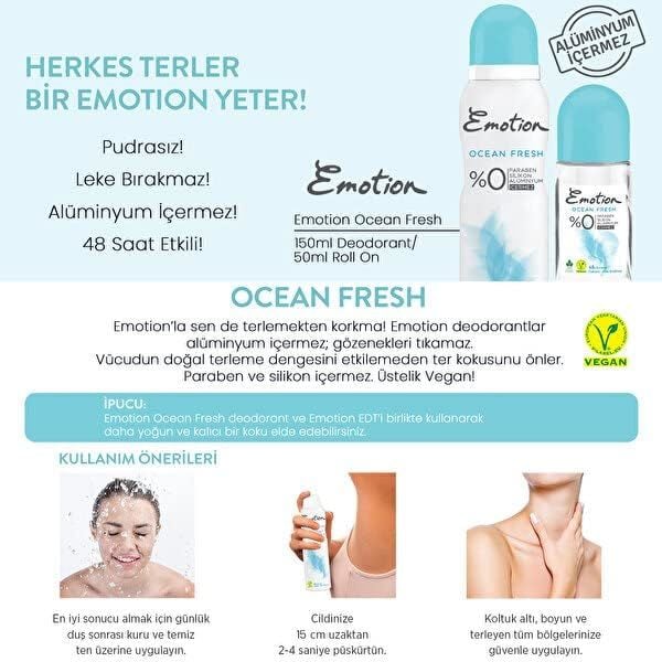 Emotion Deodorant 150 ml Ocean Fresh