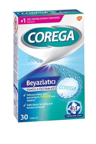 Corega Temizleyici 30 Tablet Diş Beyazlatıcı