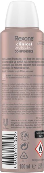 Rexona Women Clinical Protection Confidence Antiperpirant 150 ml Deodorant