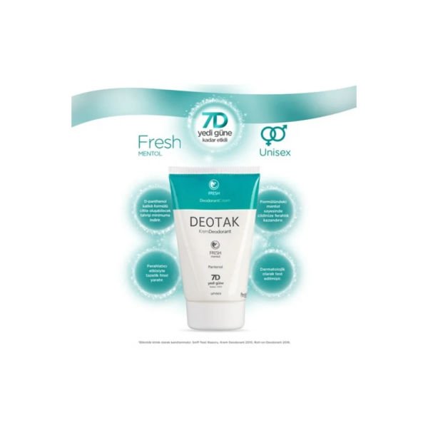 Deotak Fresh Mentol 35 ml Krem Stick Deodorant