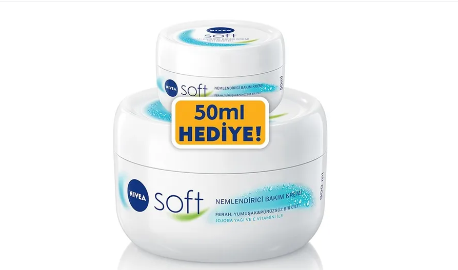 Nivea Soft 300 ml+50 ml Nemlendirici Bakım Kremi